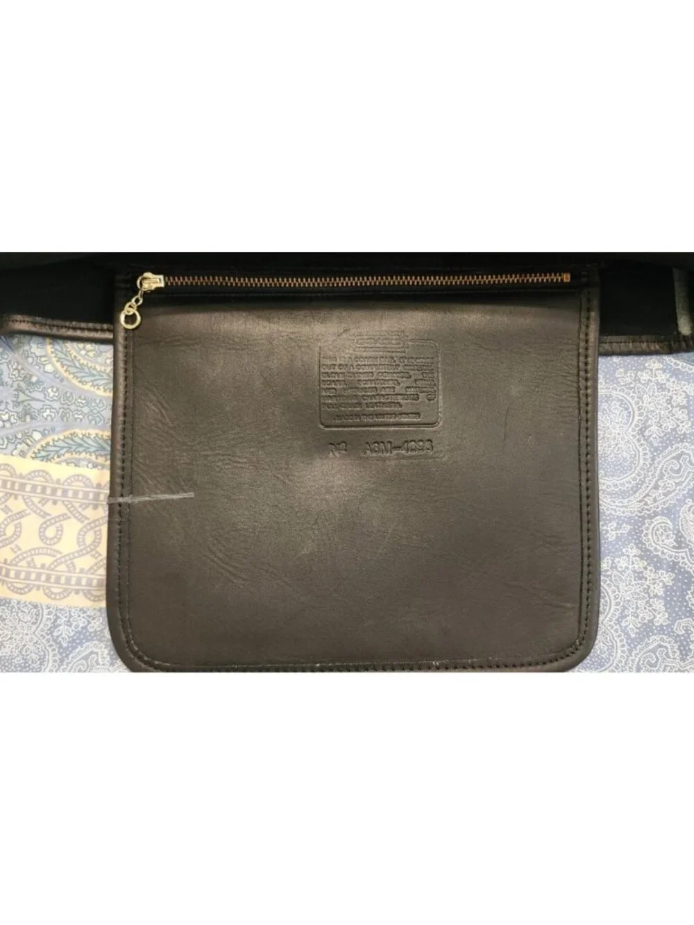 Vintage Coach Legacy Willis Black Leather Messenger Briefcase Bag Made in USA